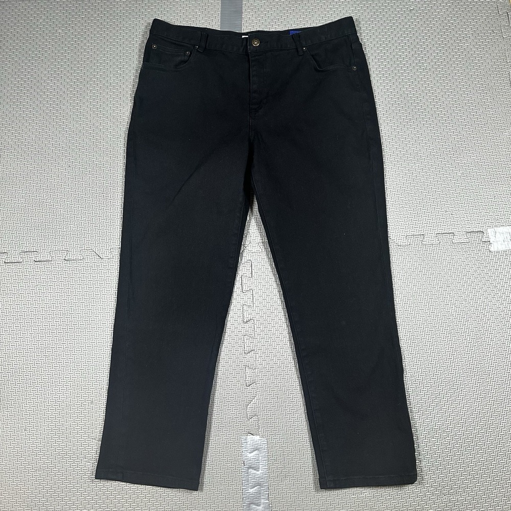 Peter Manning NYC Mens Travel Jeans Black Standard Fit 34x27* Twill Denim EUC
